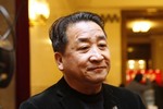 姜昆在会前接受采访