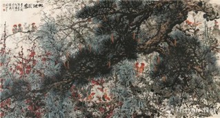 大地回春 1979年 95 . 7×176 . 9 cm 纸本设色 广州艺术博物院藏