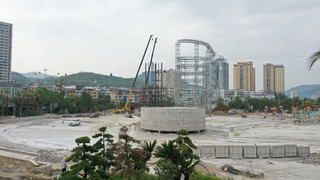 图为 石阡县古温泉景区三期提档升级改造现场。徐华勇摄