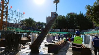 首个钢结构装配式超低能耗高层住宅楼建设现场