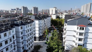 东方花园小区改造施工现场