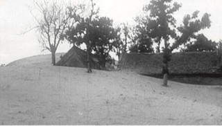 河南兰考一村庄的房屋被风沙掩埋（资料照片），风沙、盐碱、内涝是兰考历史上的“三害”（新华社发）