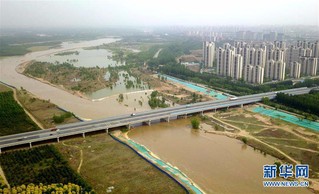 （图文互动）（1）永定河河北省廊坊段干涸25年后首次通水