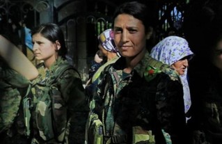 23岁的叙利亚库尔德女战士巴林·科巴尼(barin kobani),照片未标注