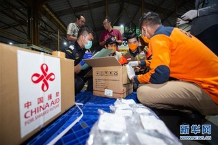 （国际疫情）（2）中国援助印尼抗疫医疗物资运抵雅加达