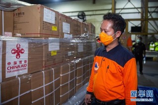 （国际疫情）（4）中国援助印尼抗疫医疗物资运抵雅加达