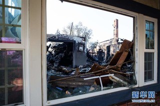 （国际）（2）美国加州：被烧毁的房屋