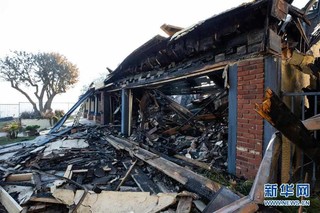 （国际）（1）美国加州：被烧毁的房屋