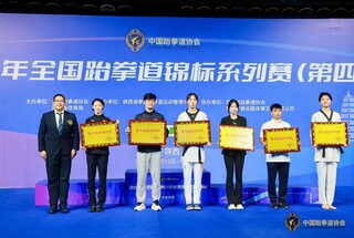 “体育道德风尚奖”颁奖现场。陕西省拳击跆拳道运动管理中心供图