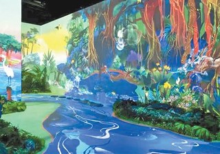 北京世园公园植物馆的“沼泽秘径”场景。北京世园公园供图