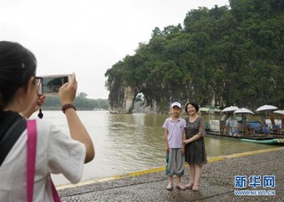 （社会）（2）广西桂林受洪水影响景区陆续开门迎客