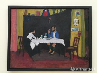 穆特 《康定斯基与尔玛·波西》 画布 油彩 1912（背景为康定斯基与穆特同居穆尔瑙时的家中客厅）