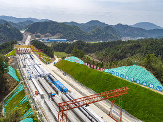 咸九高速公路梁场边坡防护。沈垚摄