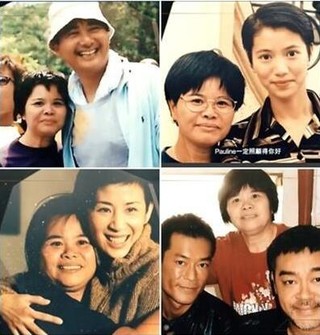 杨容莲曾与多位明星亲密合影。 图片来源：香港明报