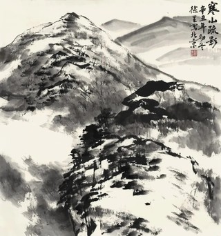 《寒山疏影》89×97cm 2022年