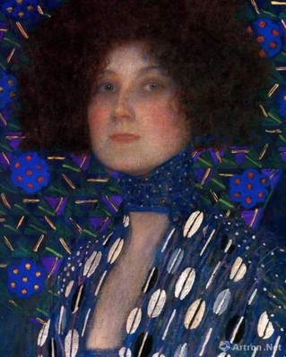 古斯塔夫·克里姆特《艾蜜莉·芙洛格肖像》（局部），1902年