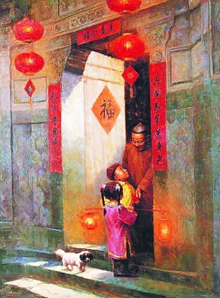 春(油画 乐龙耀