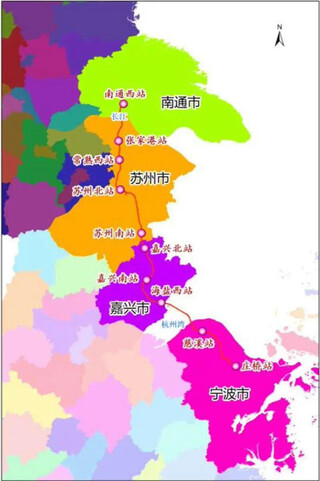 线路走向示意图 苏州高铁新城供图