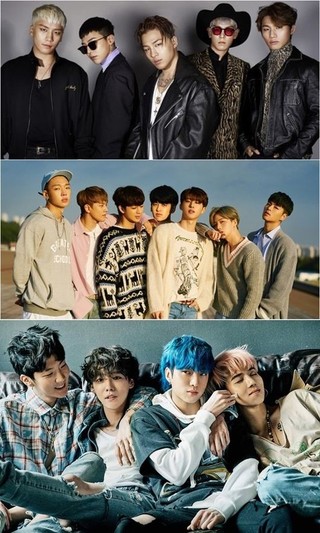 winner,bigbang,ikon yg三兄弟并肩占领"gaon chart"月榜(图)