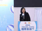 香港特区政府旅游事务署署理旅游事务专员朱瑞雯致辞。人民网 吴宇扬扬摄