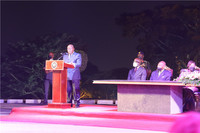 加納總統阿庫福-阿多致辭。駐加納使館供圖