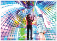 3月1日，一名女子在西班牙巴塞罗那2022世界移动通信大会上通过虚拟现实技术在“元宇宙”中体验音乐会。新华社记者 郑焕松摄