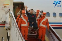 航天员翟志刚平安抵京。来源：中国载人航天工程办公室