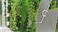7月5日拍摄的细河U谷公园（无人机照片）。新华社记者 杨青 摄