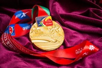 北京半程马拉松完赛奖牌。 图片来源：赛事组委会供图