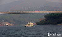 【1】中老缅泰启动第128次湄公河联合巡逻执法行动。李朋飞摄