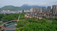 江口县城鸟瞰图。