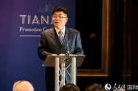 天津市人民政府副市长翟立新致辞。杨浩鹏摄