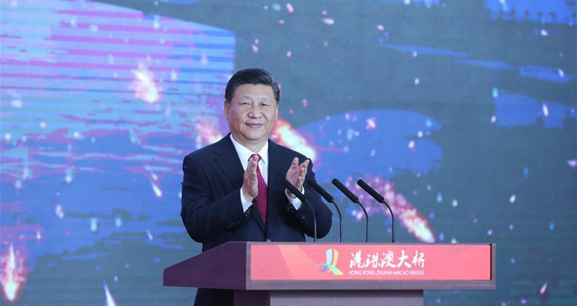 习近平宣布:港珠澳大桥正式开通